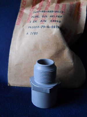 One (1) NEW Lycoming 68048 Oil Relief Plug|Un (1) Lycoming 68048 Tapón Reductor de Aceite (Nuevo)