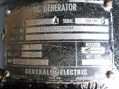 One (1) GE DC Generator 2CM505C1A Overhauled - NO CORE CHARGE!